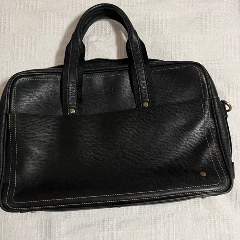 MCM leather document bag / laptop bag / soft briefcase